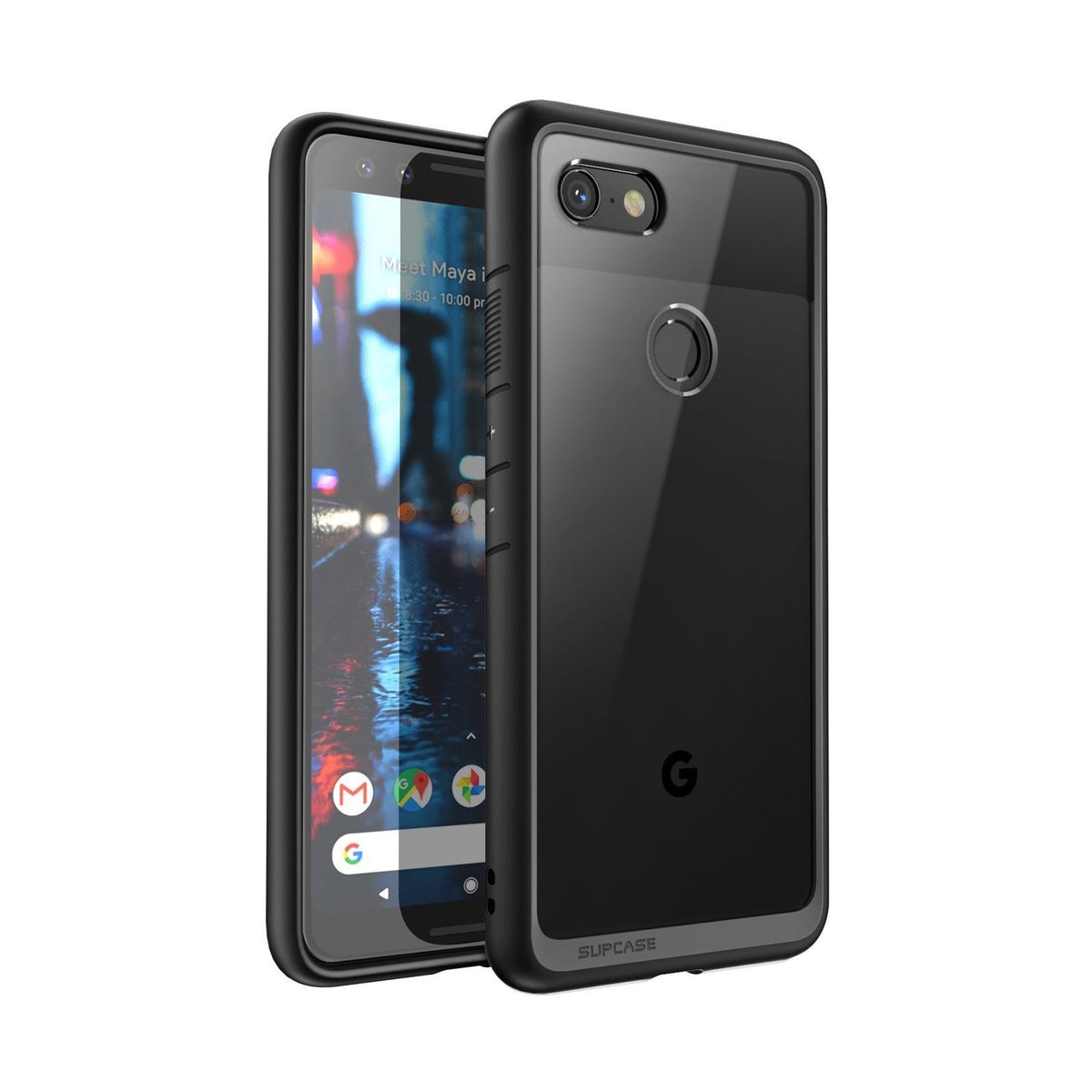 SUPCASE Google Pixel 3 Unicorn Beetle Style Protective Clear Case with TPU Bumper-Black