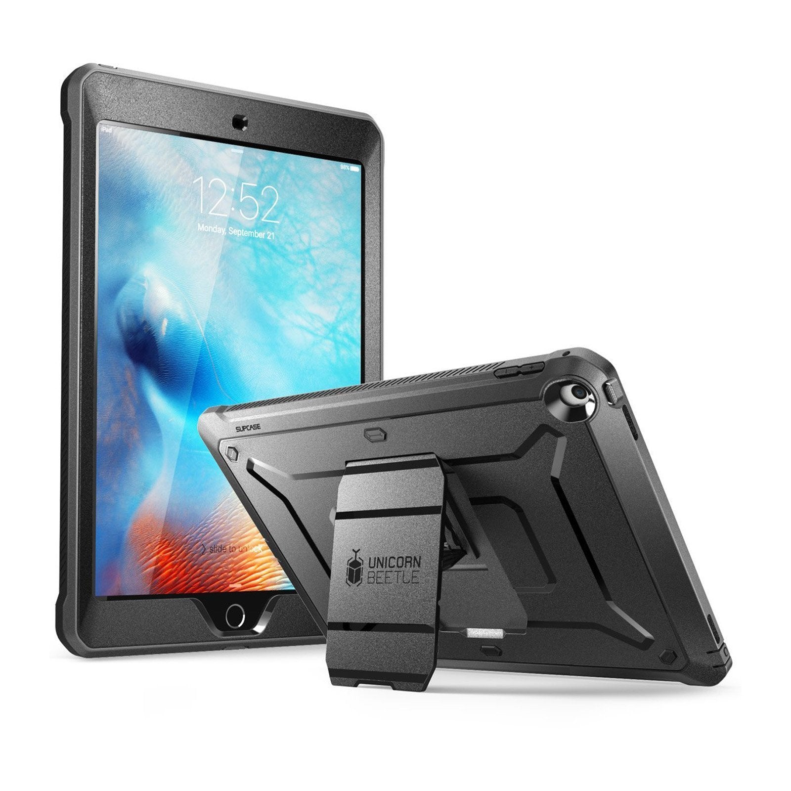 SUPCASE iPad 9.7 inch (2017 & 2018) Unicorn Beetle Pro Full-Body Case - Black