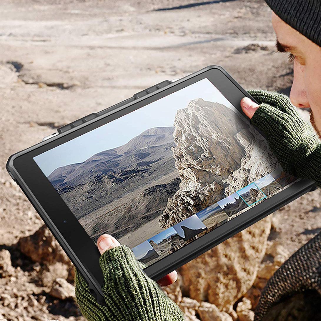 SUPCASE iPad 10.2 inci Sarung Berbilang Sudut Unicorn Beetle - Hitam