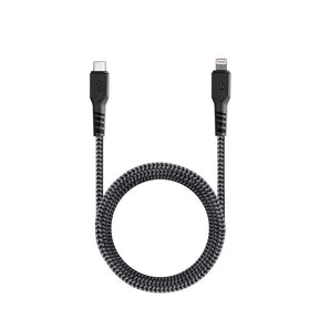 ENERGEA FIBRATOUGH CABLE, CHARGE AND SYNC TOUGH USB-C TO LIGHTNING 1.5M CABLE MFI CERTIFIED