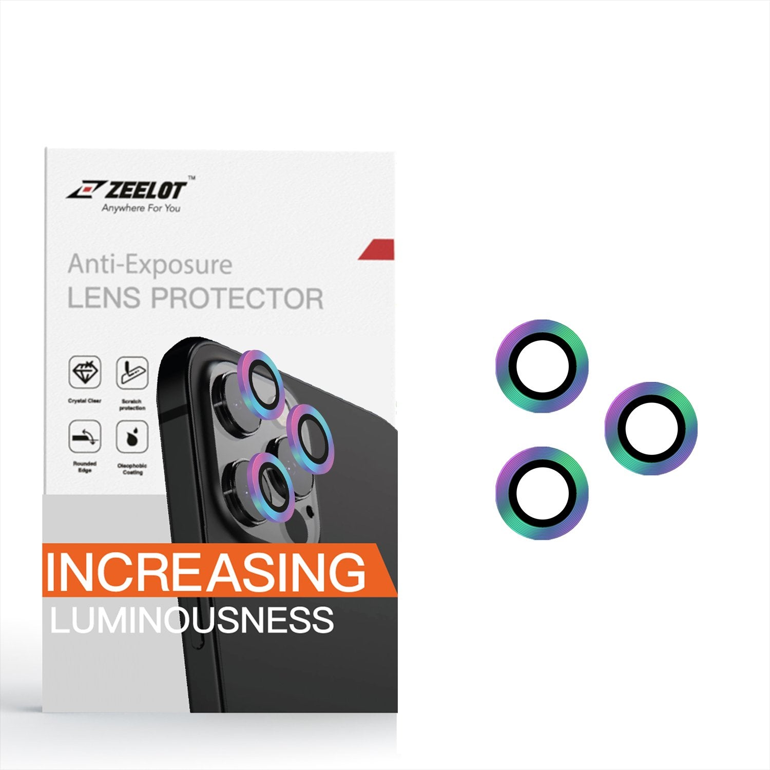 ZEELOT Lens Protector iPhone 11 Pro Max / 11 Pro Titanium Steel with Corning Glass Lens Protector
