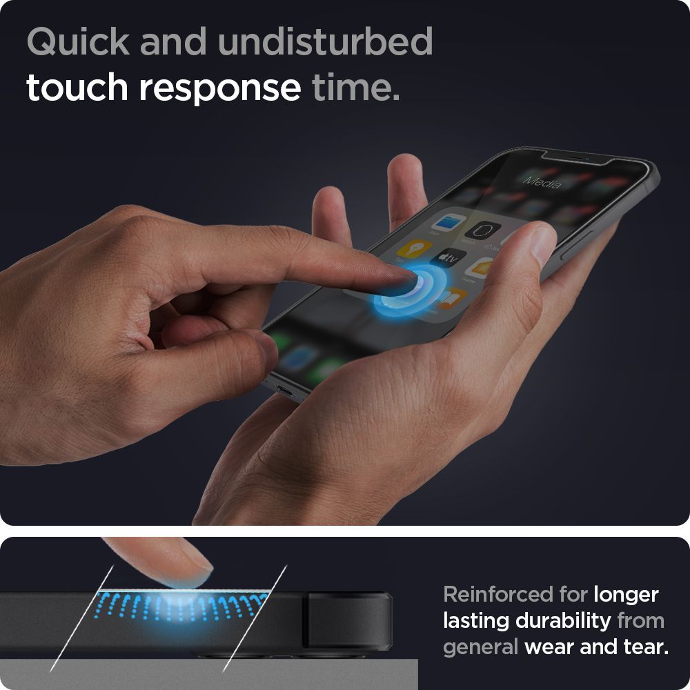 Spigen iPhone 12 / Pro / Pro Max Glas.tR EZ Fit Screen Protector [2 Pack]