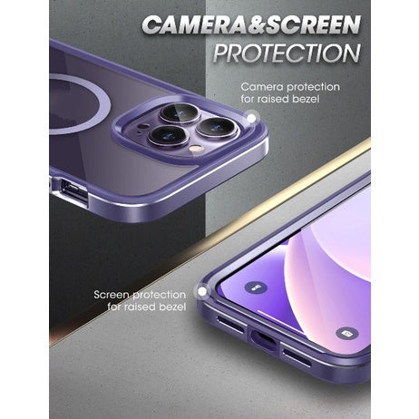 SUPCASE Unicorn Beetle Edge Mag Case Mauve for iPhone 14 Pro Max 6.7 Compatible with MagSafe Built-in Screen Protector