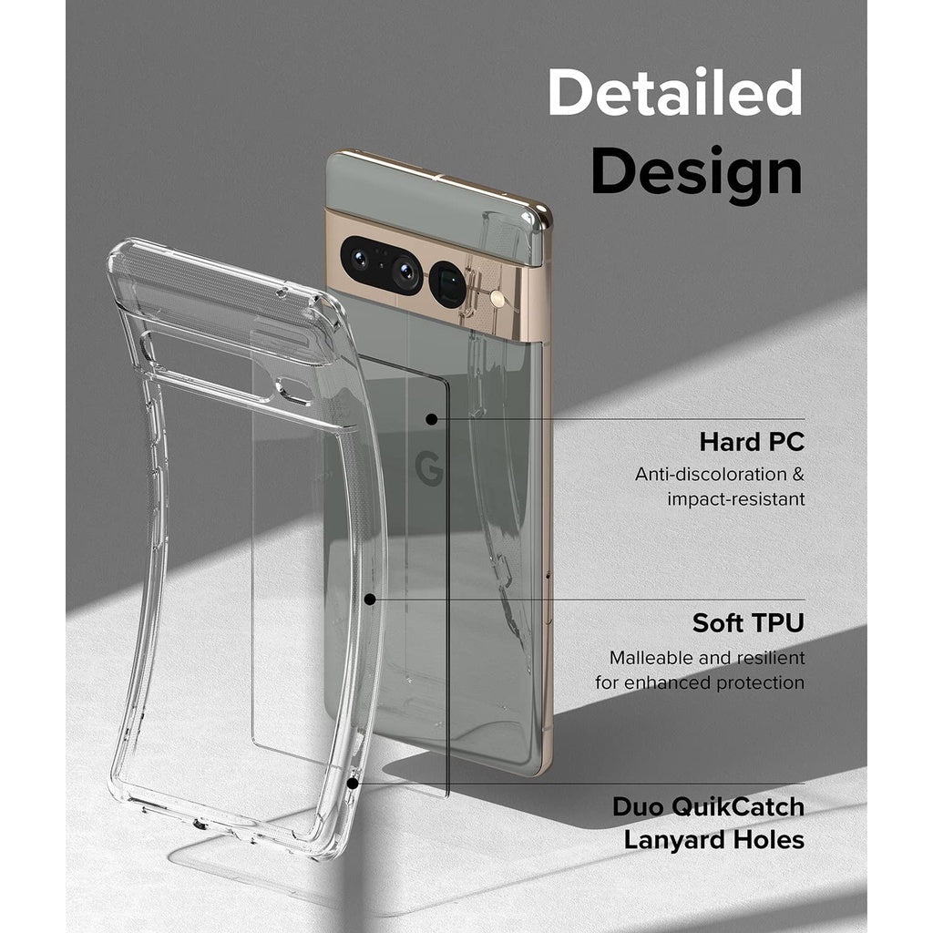 Ringke Fusion [Minimalist Fit] Compatible with Google Pixel 7 / 7 Pro Case 5G Transparent Elegant Look Cover Clear