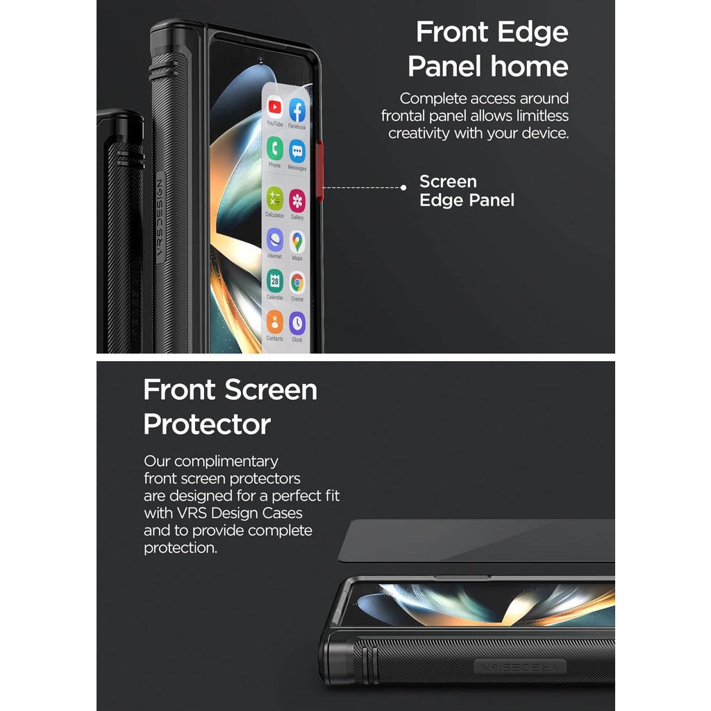 VRS Design Terra Guard Active S for Galaxy Z Fold 4 5G (2022), [Multi Functional Hinge Protection - Pen Cover]