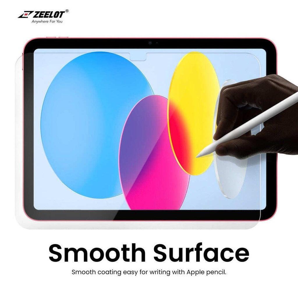 ZEELOT SOLIDsleek 2.5D Pelindung Skrin Kaca Terbaja untuk iPad 10th Gen 10.9" (2022)