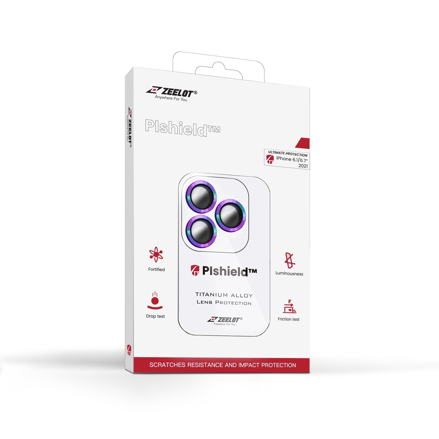 ZEELOT PIshield iPhone 13 / Pro / Pro Max / Mini Titanium Alloy Camera Lens Protector