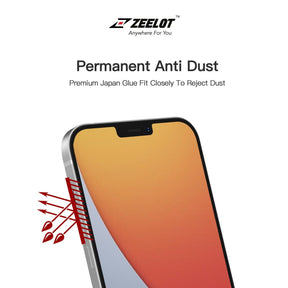 ZEELOT PureGlass iPhone12/Pro/ProMax Anti-Blue Ray, 2X Strengthen 2.5D Curved Edge, Scratch & Impact Resistance, Corning